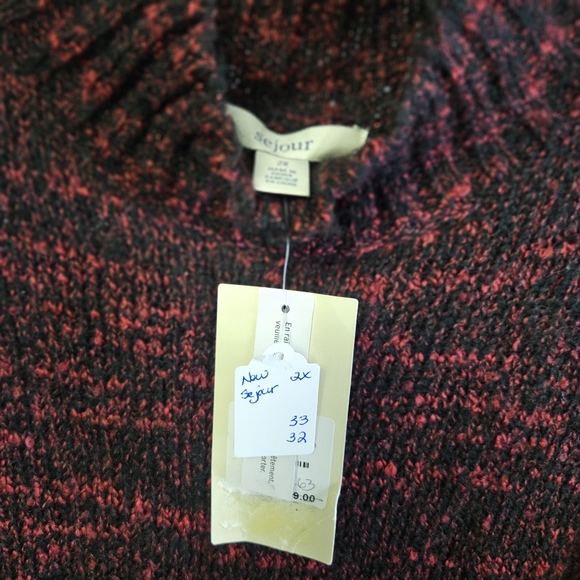 Sejour NWT sweater red and black marled - Picture 3 of 5